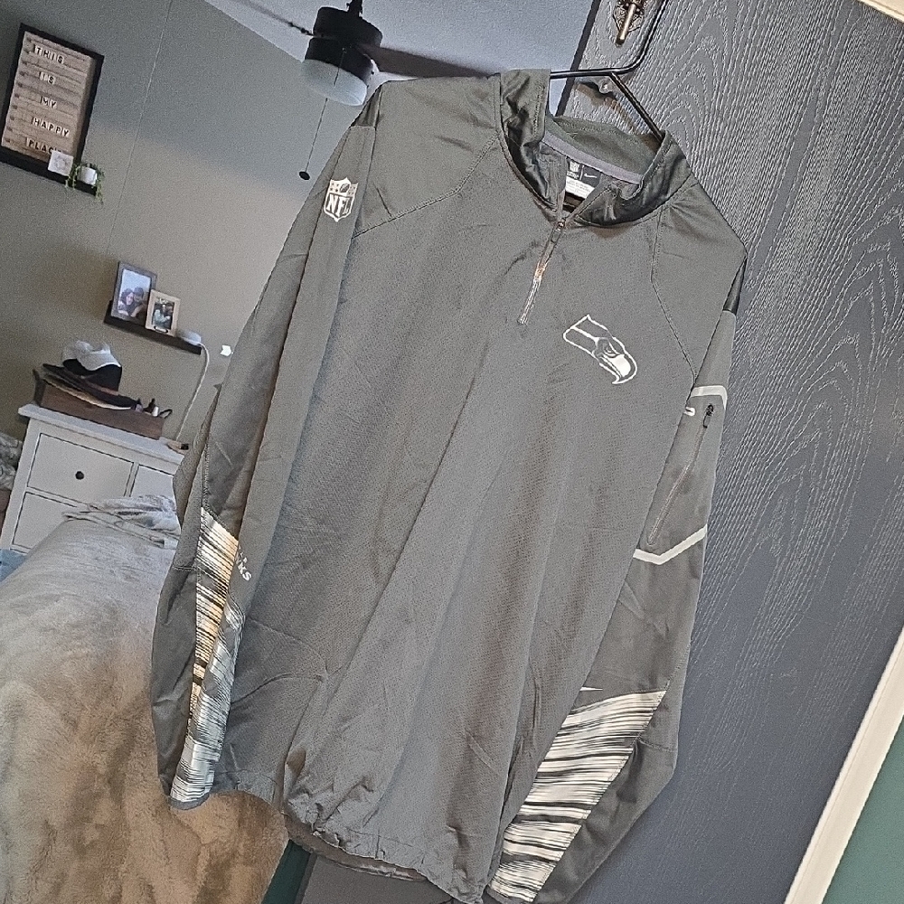 NFL Gray Seattle Seahawks Windbreaker Jacket